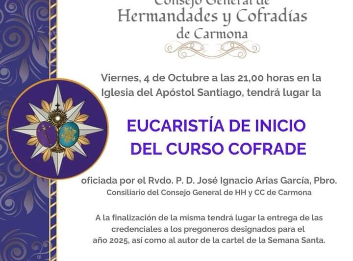 EUCARISTIA INICIO CURSO COFRADE 2025