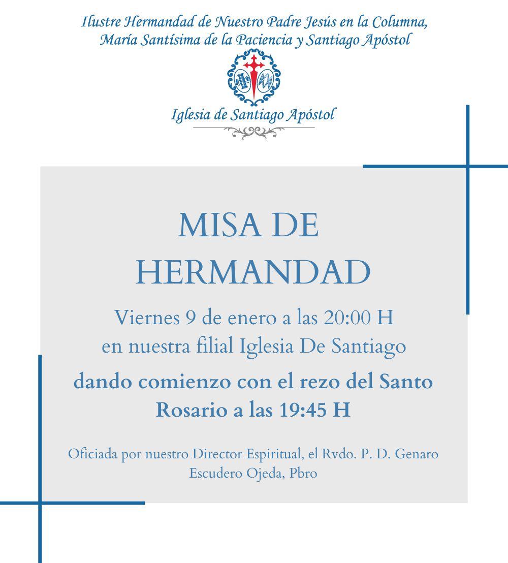 MISA DE HERMANDAD 9 ENERO 26